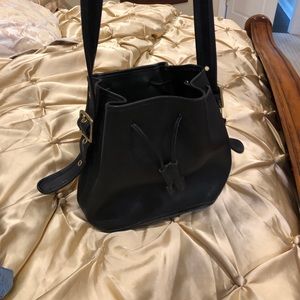 Coach black leather bag